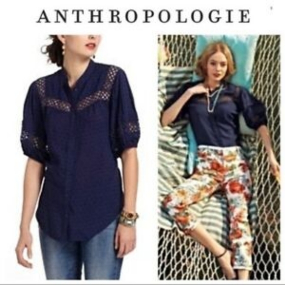 Anthropologie Edme & Esyllte Button Up | sz 2 - Picture 1 of 5